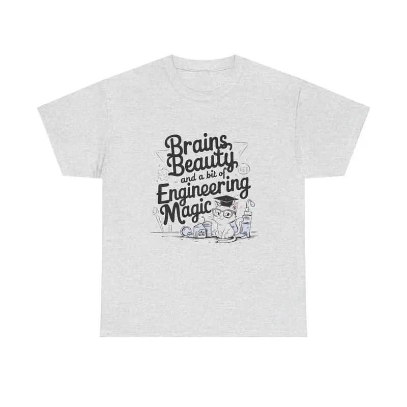 Brain Beauty & Bit Of Engineering Magic Cotton T-Shirt 8