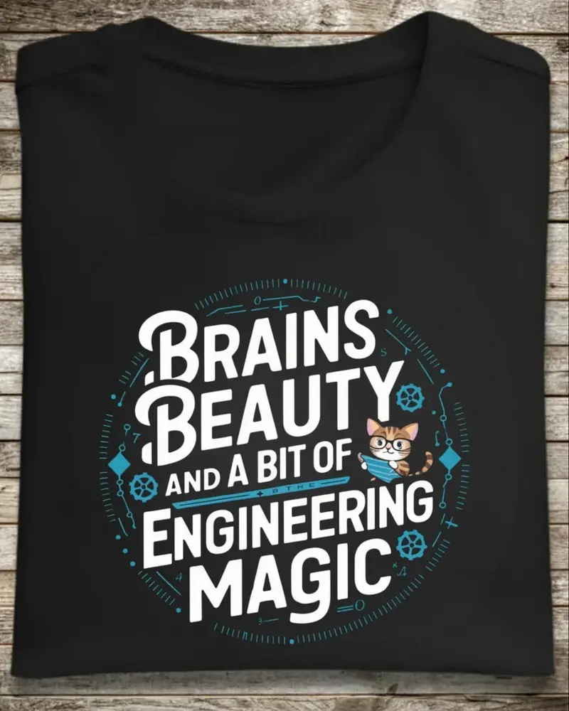 Brain Beauty & Bit Of Engineering Magic Cotton Tee 1