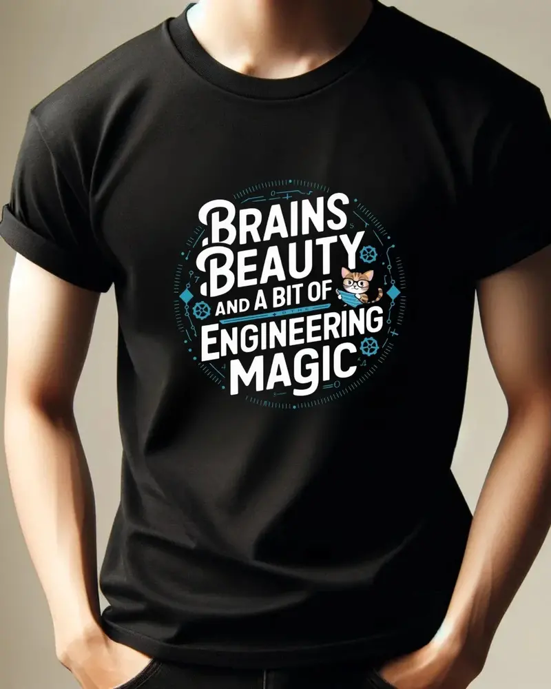 Brain Beauty & Bit Of Engineering Magic Cotton Tee 4