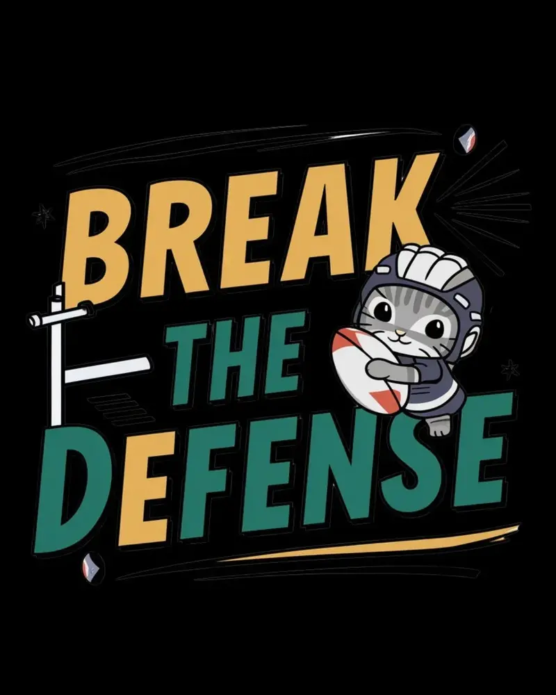 Break The Defence Rugby Heavy Unisex Cotton Crewneck Sweatshirt 2
