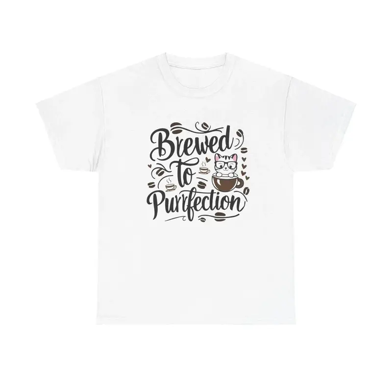 Brewed To Purrfections Coffee T-Shirt 5