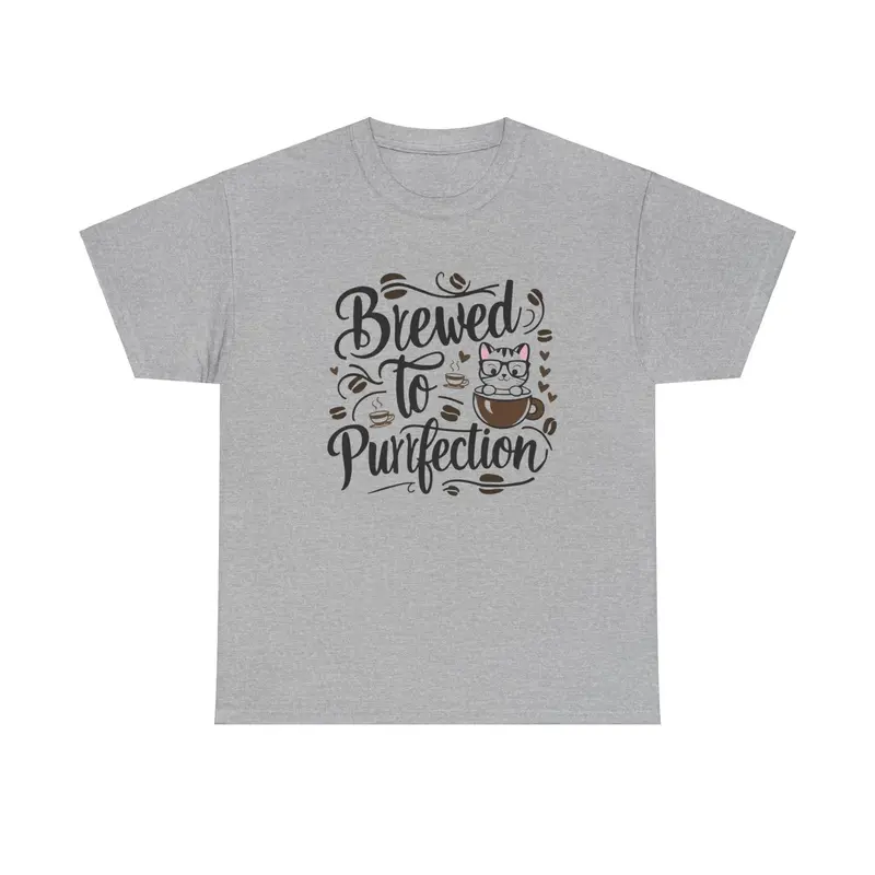 Brewed To Purrfections Coffee T-Shirt 7