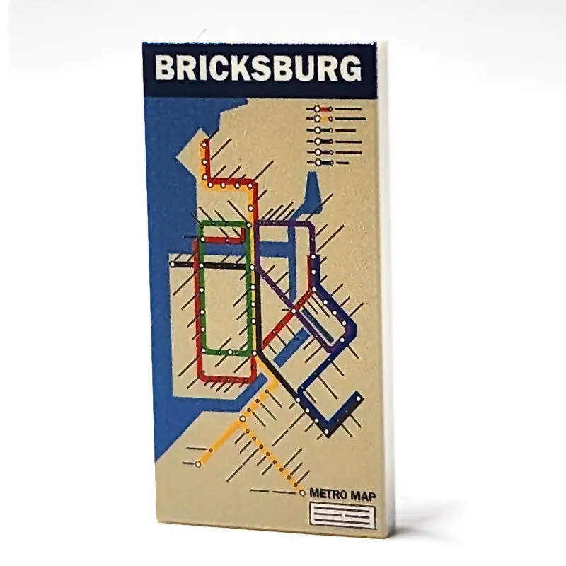 Bricksburg Metro Map - 2X4 Tile 1