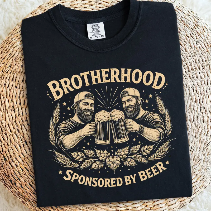 Brotherhood Sponsored By Beer Cotton Tee 1