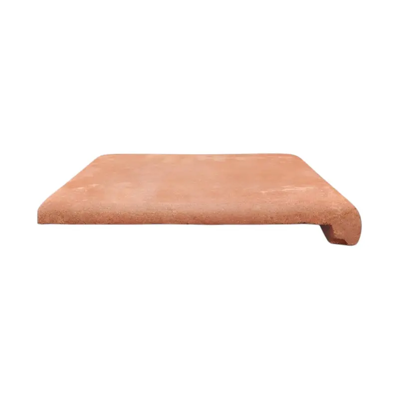 Bullnose Lincoln Saltillo Stair Tile 12X12 | Unsealed Handmade Mexican Tile Trim 1