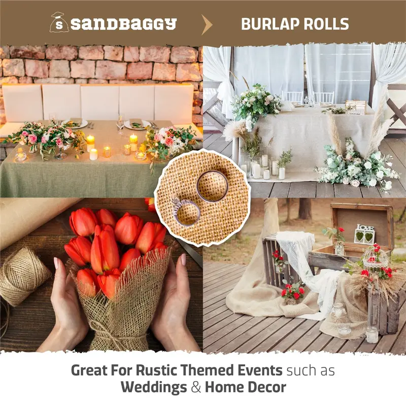 Burlap Fabric Roll - 40" Or 72" Wide - Weddings, Plant Covers, Gardening, Landscaping - Food Grade 21