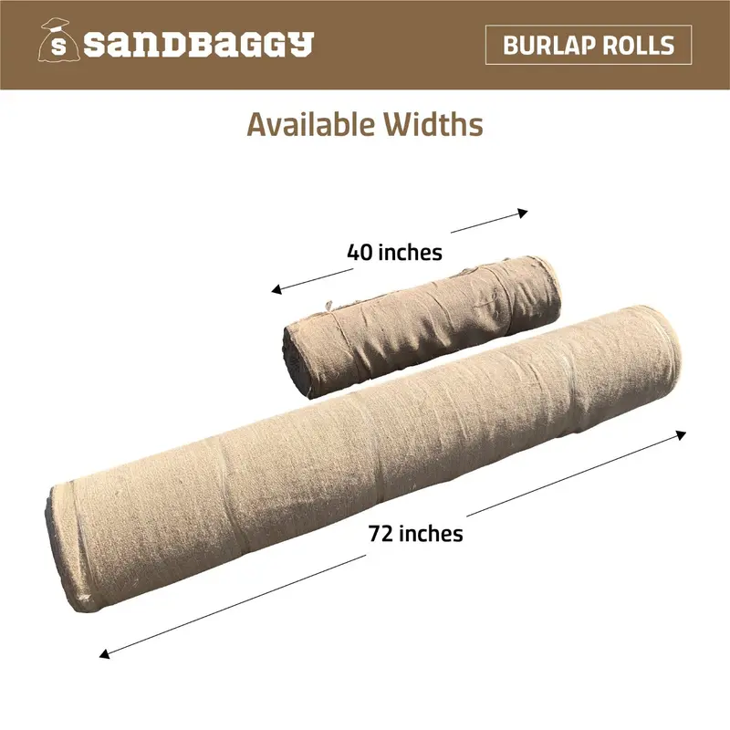 Burlap Fabric Roll - 40" Or 72" Wide - Weddings, Plant Covers, Gardening, Landscaping - Food Grade 5