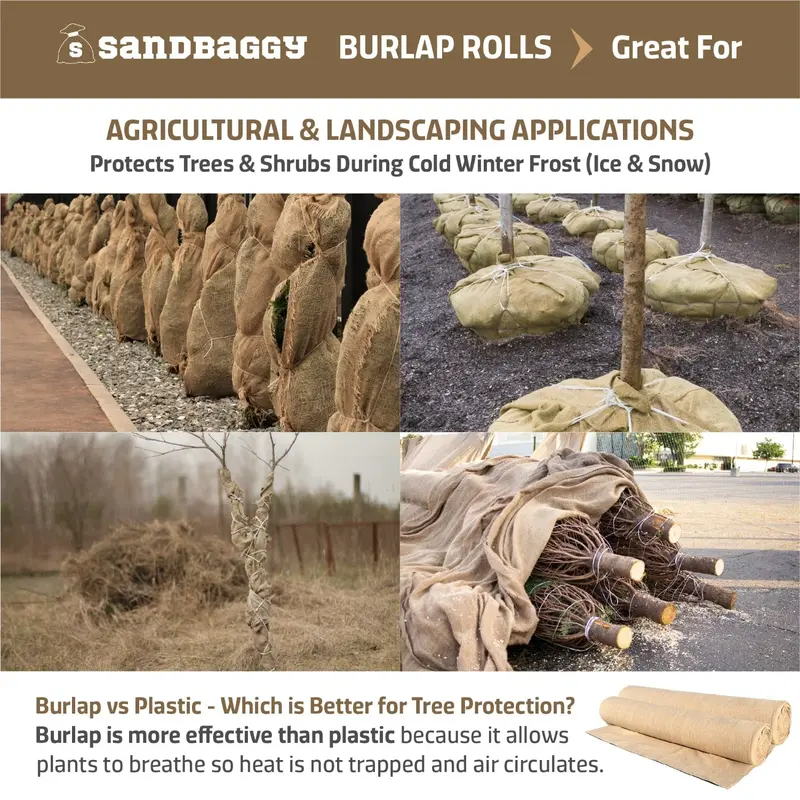 Burlap Fabric Roll - 40" Or 72" Wide - Weddings, Plant Covers, Gardening, Landscaping - Food Grade 7