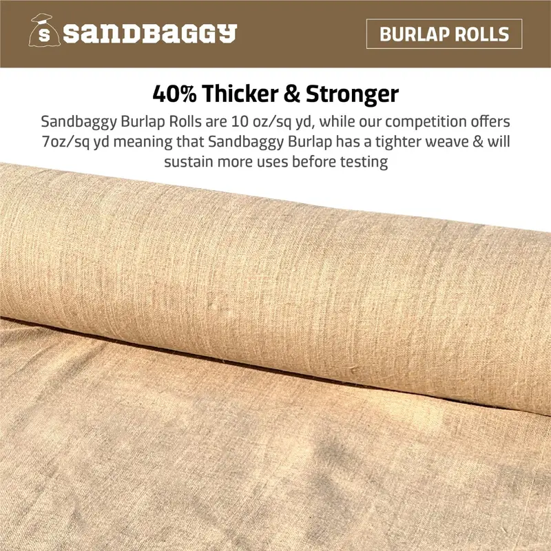 Burlap Fabric Roll - 40" Or 72" Wide - Weddings, Plant Covers, Gardening, Landscaping - Food Grade 9