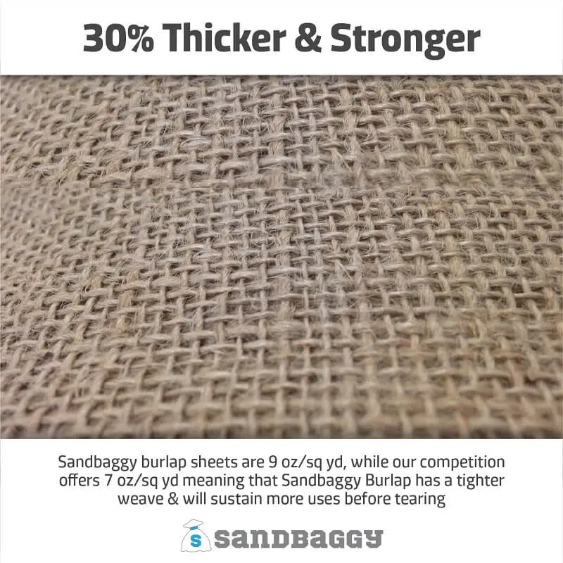 Burlap Squares - 80" X 80" - Landscaping, Gardens, Decor 5