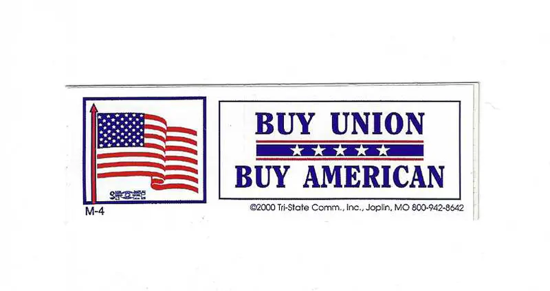 Buy Union, Buy American Hard Hat Sticker #M4 1