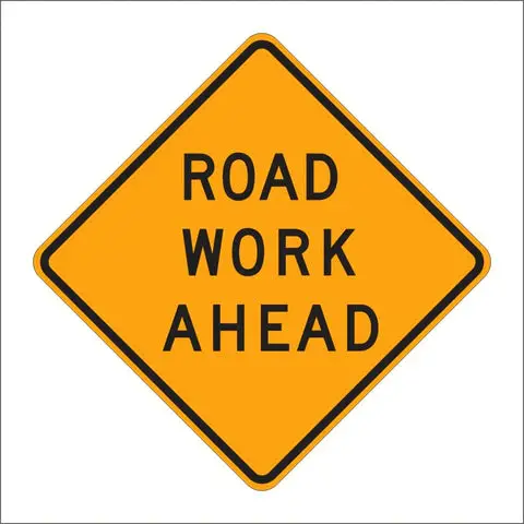 C23 (Ca) Road Work Ahead Sign 1