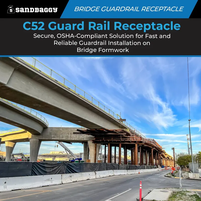 C52 Bridge Overhang Guard Rail Receptacle – Secure Guardrail Mount For Bridge Formwork 3