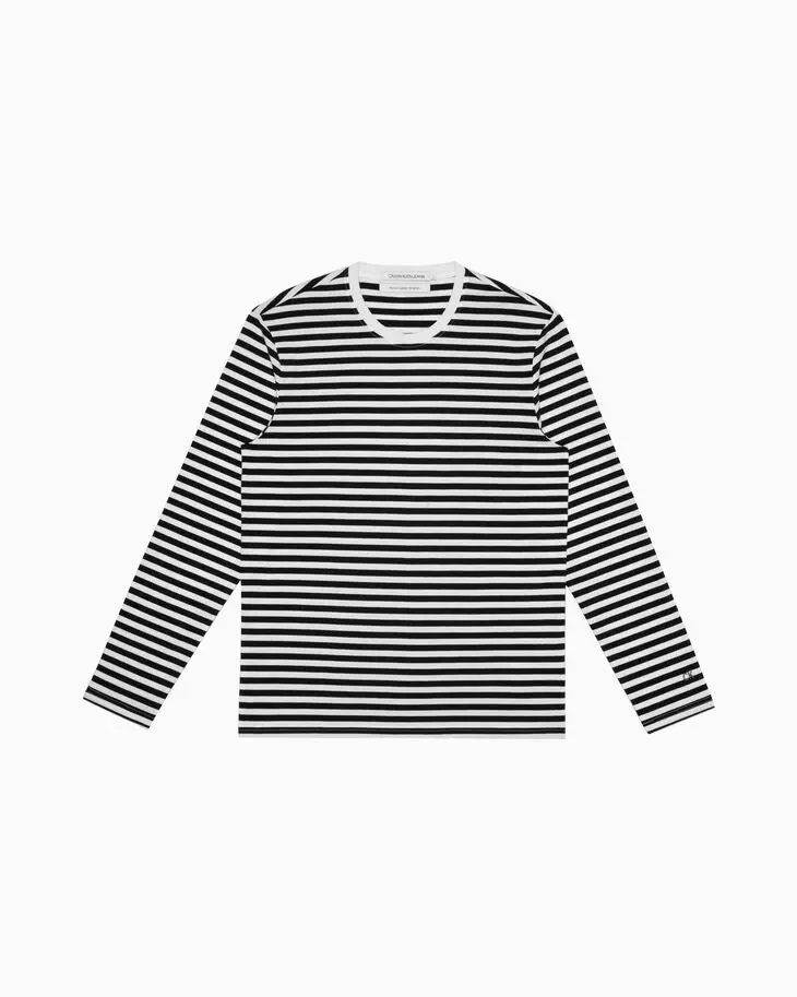 Calvin Klein Stripe Crew Neck Tee J313870 Wht/Blk 2