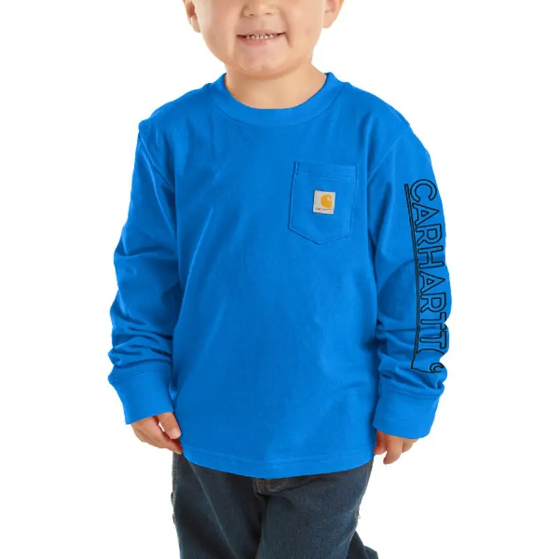 Carhartt Boys' Chest Pocket Logo Graphic Long Sleeve T-Shirt 1