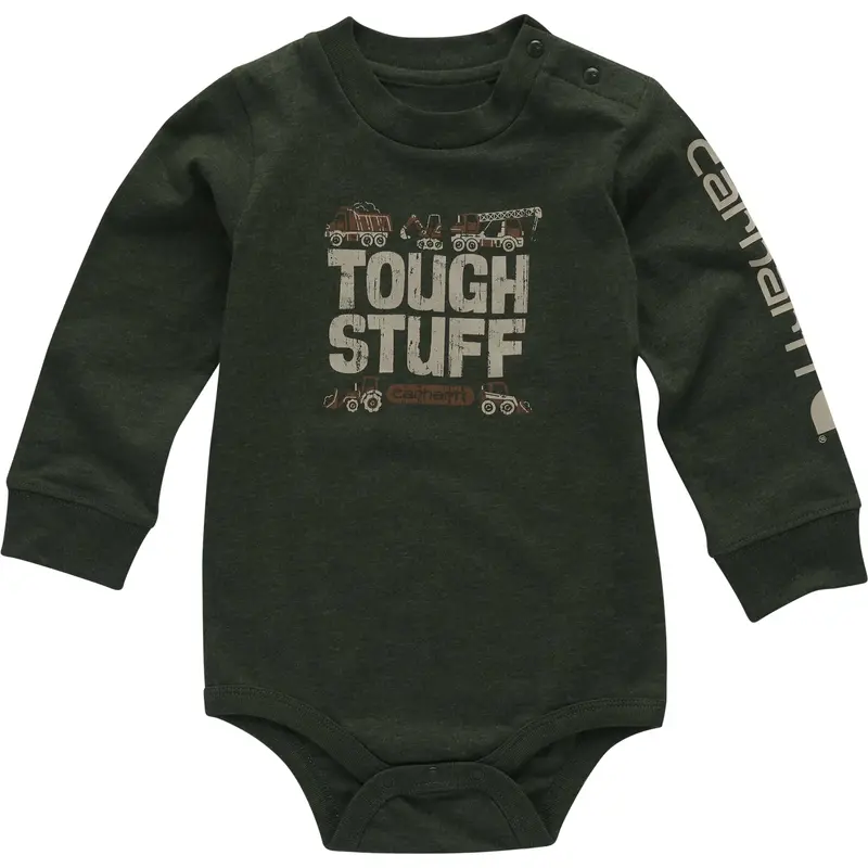 Carhartt Boys' "Tough Stuff" Graphic Long Sleeve Bodysuit 1