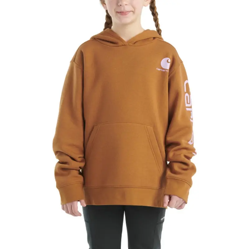 Carhartt Girls' Logo Graphic Hooded Sweatshirt 1