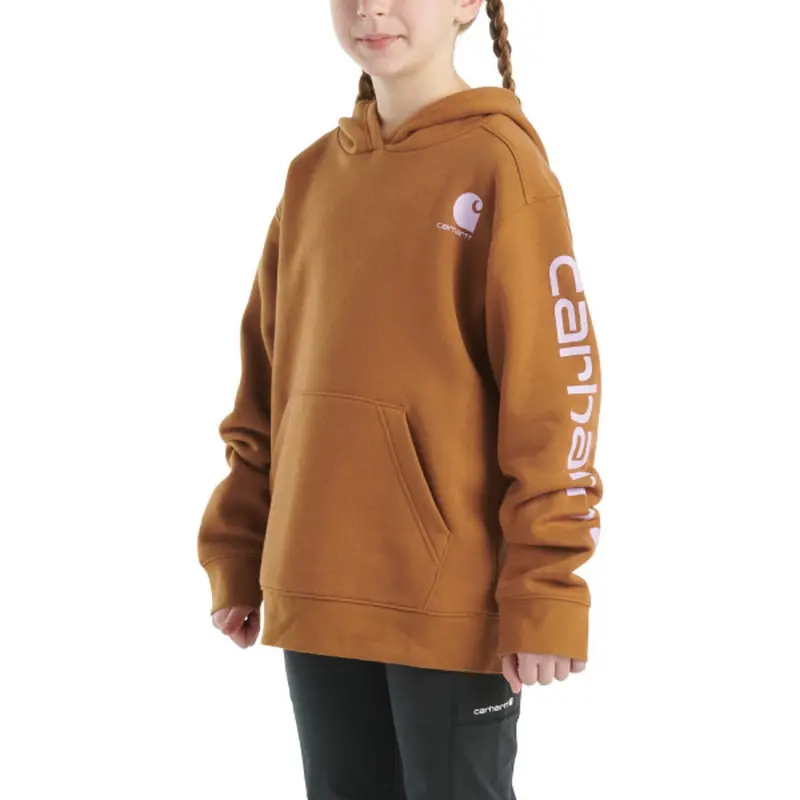 Carhartt Girls' Logo Graphic Hooded Sweatshirt 2