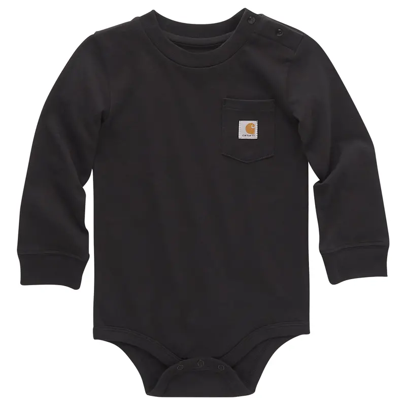 Carhartt Infant Long Sleeve Logo Chest Pocket Bodysuit 2