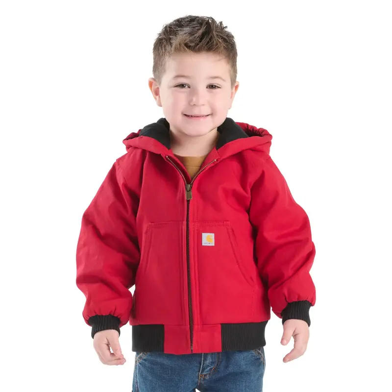 Carhartt Kids' Canvas Insulated Hooded Active Jacket 1