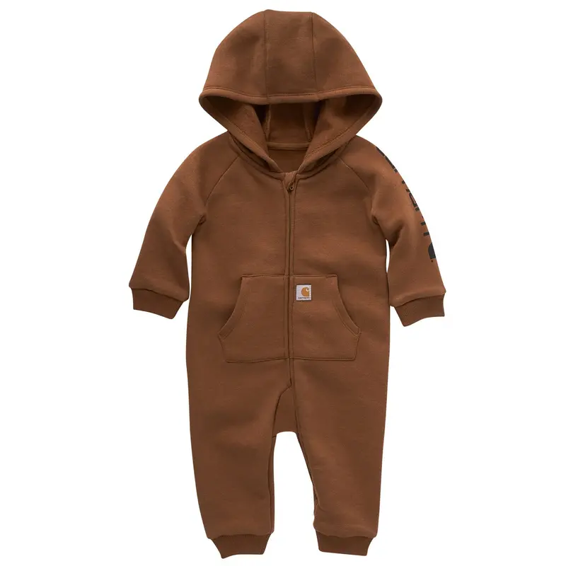 Carhartt Kids' Fleece Zip-Front Logo Long Sleeve Coverall 1