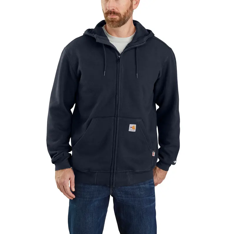 Carhartt Men's Flame-Resistant Force® Loose Fit Midweight Zip Front Sweatshirt 1