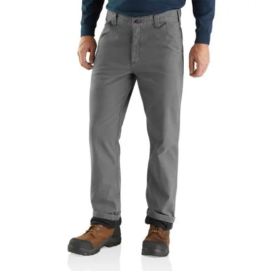 Carhartt Men's Flannel Lined Rugged Flex® Rigby Dungaree 1