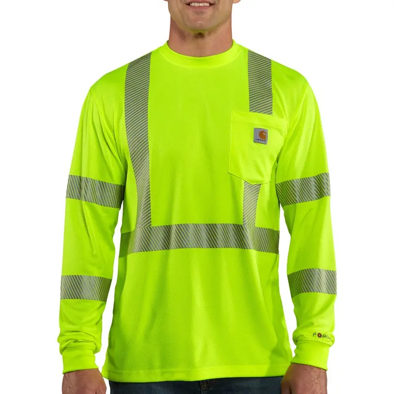 Carhartt Men's Force Class 3 Hi-Vis Long Sleeve T-Shirt 1