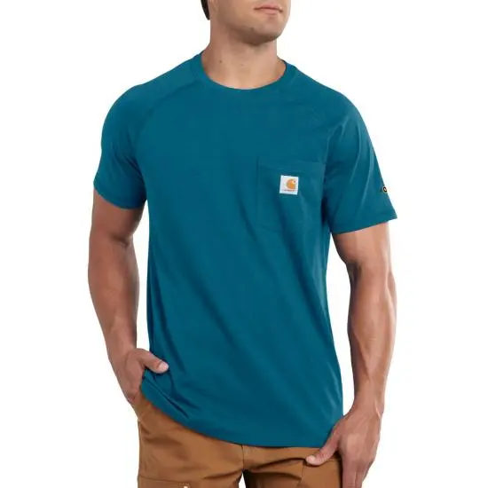 Carhartt Men's Force® Delmont Short Sleeve T-Shirt_Bay Harbor 1