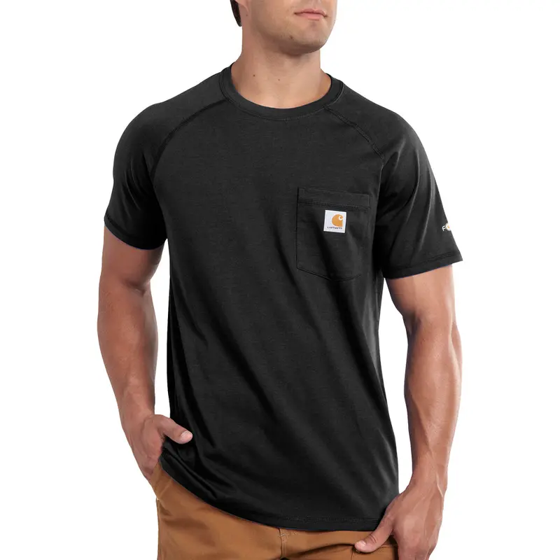 Carhartt Men's Force® Delmont Short Sleeve T-Shirt_Black 1