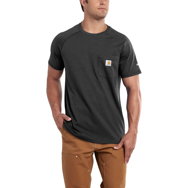 Carhartt Men's Force® Delmont Short Sleeve T-Shirt_Carbon Heather 1