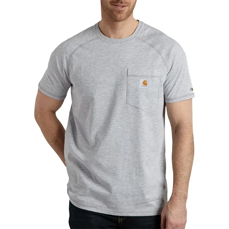Carhartt Men's Force® Delmont Short Sleeve T-Shirt_Heather Grey 1