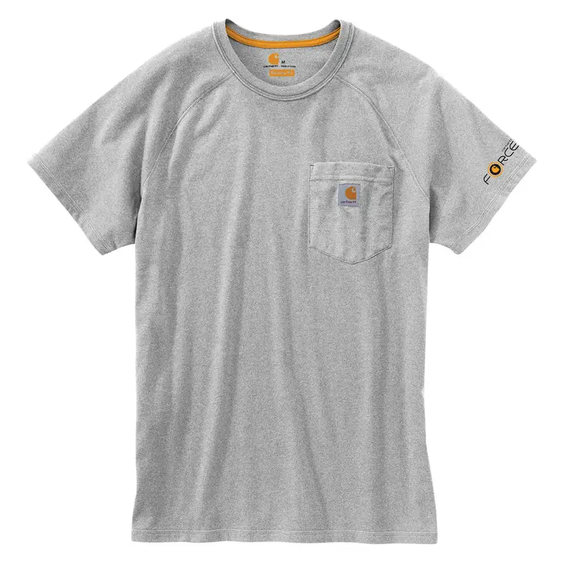 Carhartt Men's Force® Delmont Short Sleeve T-Shirt_Heather Grey 2