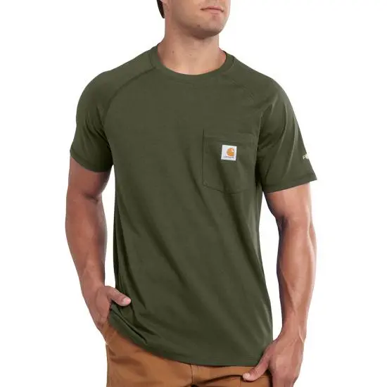 Carhartt Men's Force® Delmont Short Sleeve T-Shirt_Moss 1
