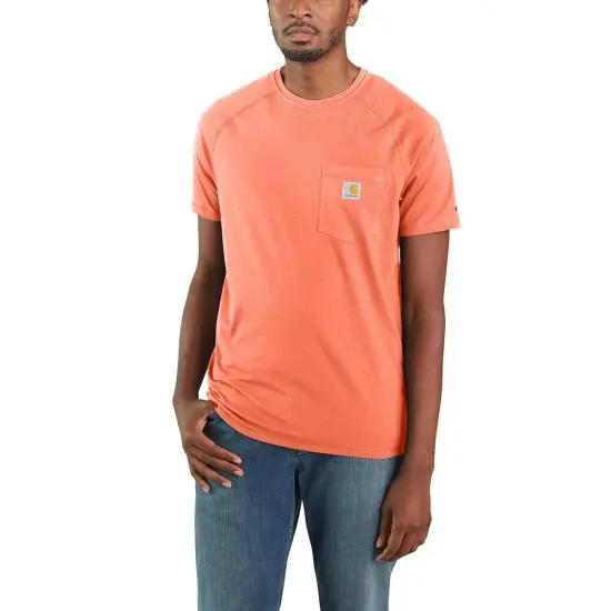 Carhartt Men's Force® Delmont Short Sleeve T-Shirt_Pumpkin 1