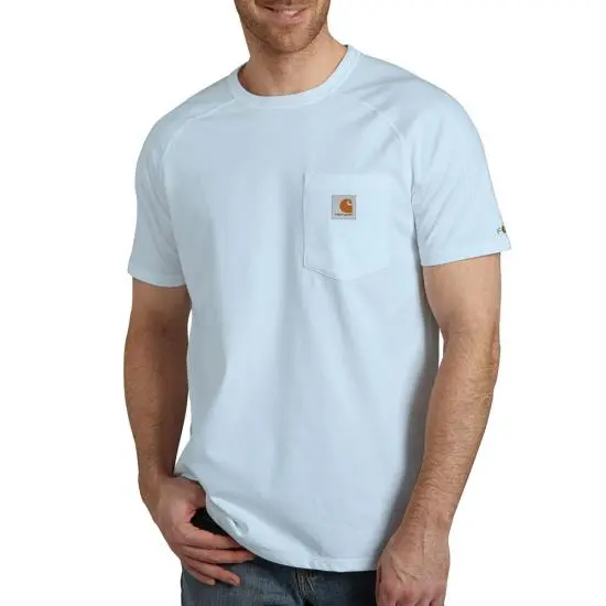 Carhartt Men's Force® Delmont Short Sleeve T-Shirt_Soft Blue 1