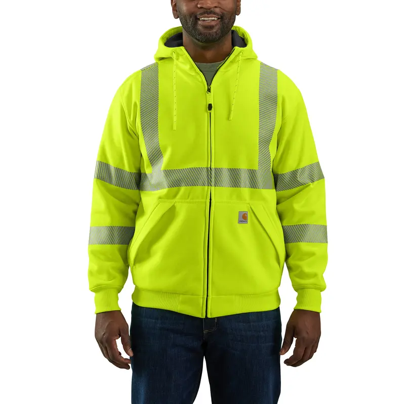 Carhartt Men's Hi-Vis Rain Defender® Thermal Lined Class 3 Sweatshirt 1