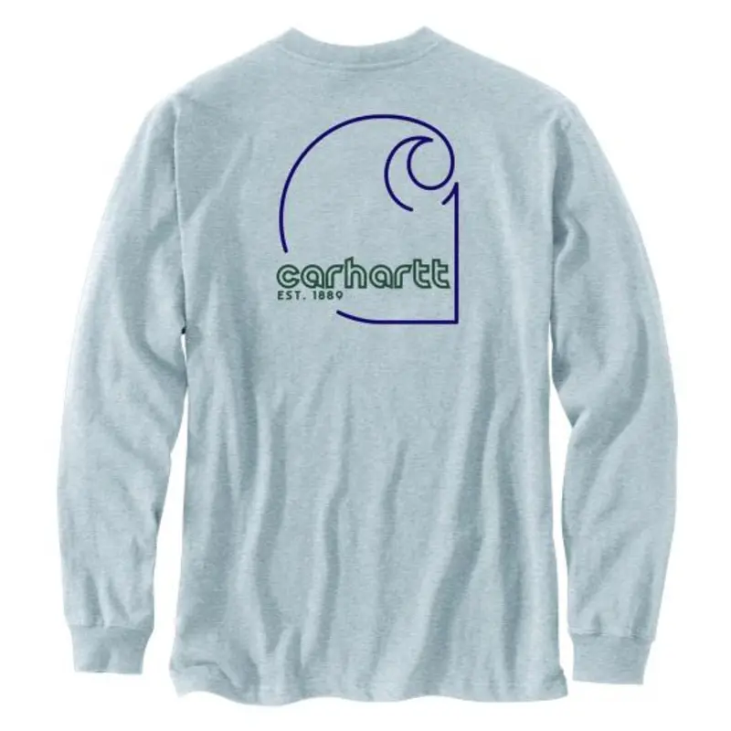 Carhartt Men's Loose Fit Heavyweight Graphic Long Sleeve T-Shirt 1