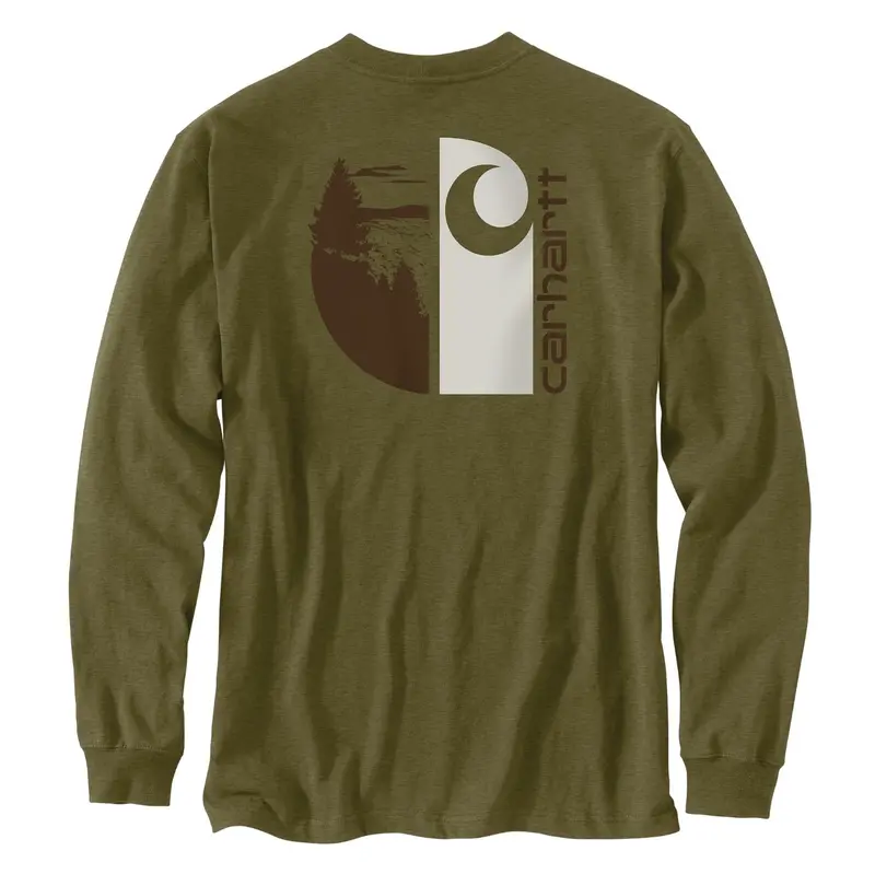 Carhartt Men's Loose Fit Heavyweight Pocket Long Sleeve Graphic T-Shirt 1