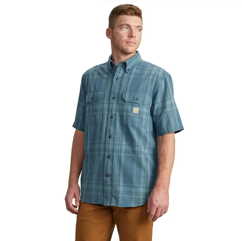 Carhartt Men's Loose Fit Midweight Button-Down Short Sleeve Work Shirt 2