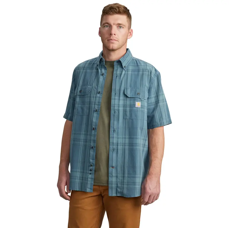 Carhartt Men's Loose Fit Midweight Button-Down Short Sleeve Work Shirt 3