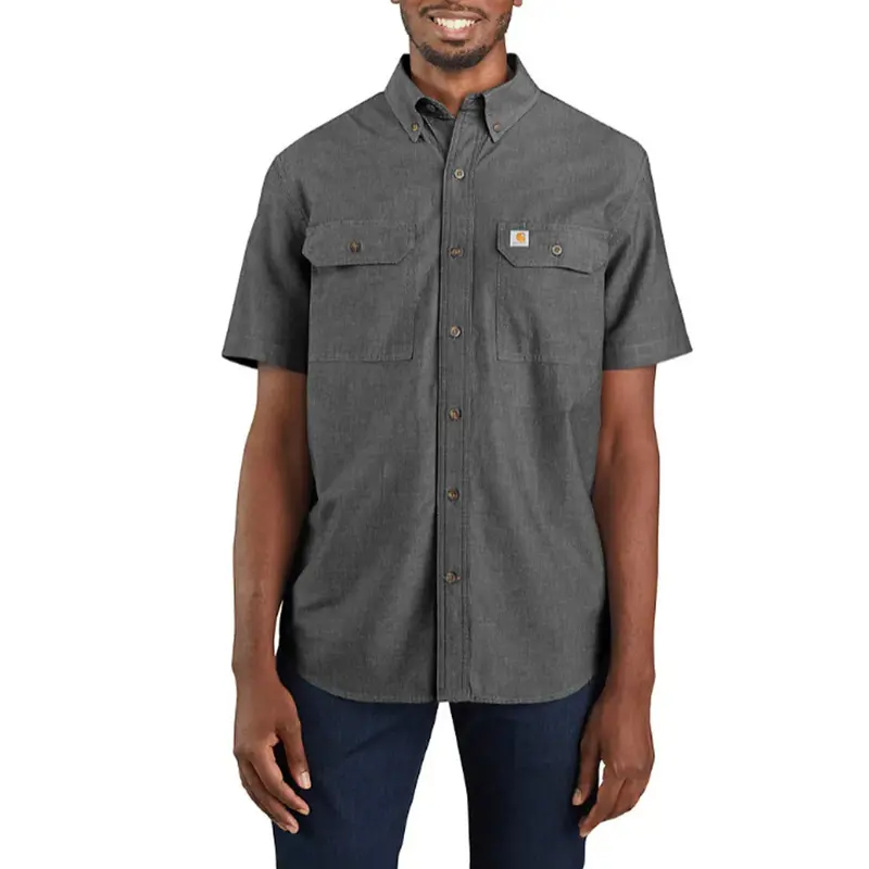 Carhartt Men's Loose Fit Midweight Chambray Short Sleeve Shirt 3