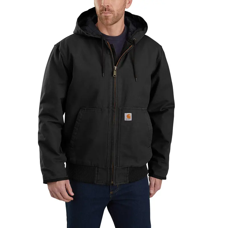 Carhartt Men's Loose Fit Washed Duck Insulated Active Jac-3 Jacket 1