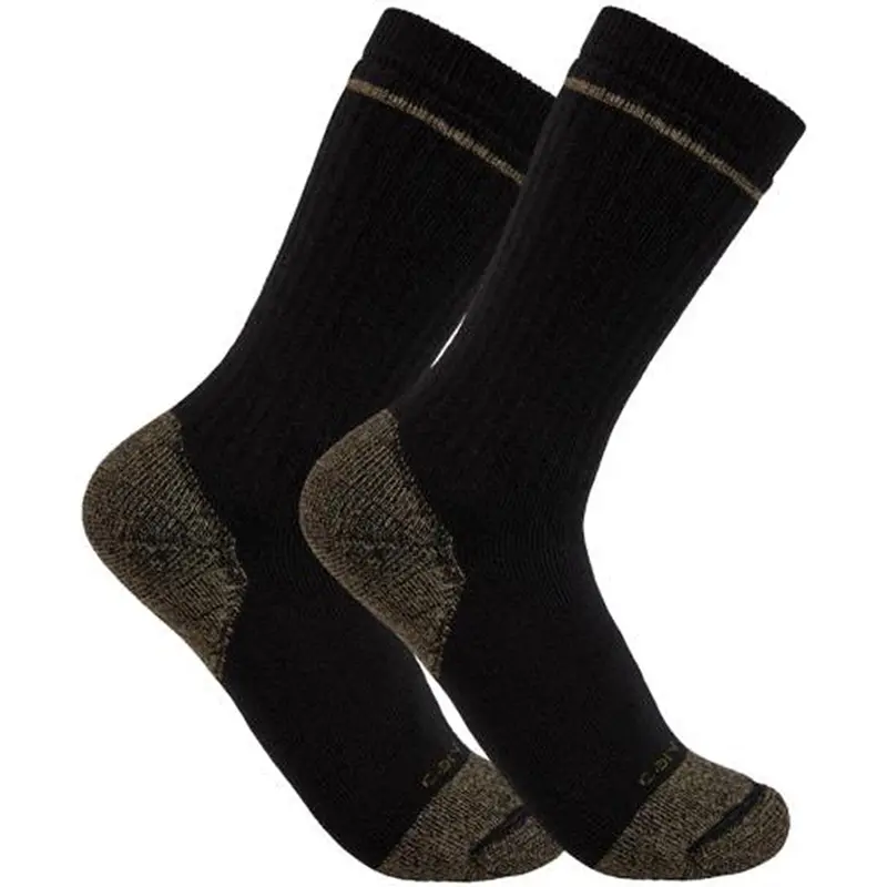 Carhartt Men's Midweight Cotton Blend Steel Toe Boot Sock 2-Pack 1
