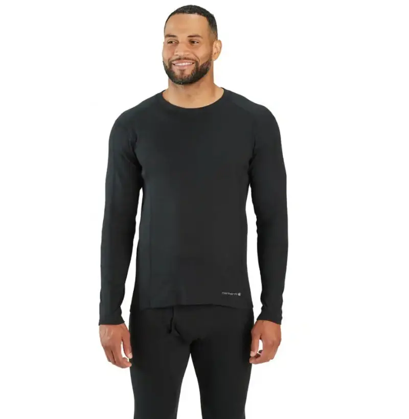Carhartt Men's Midweight Cotton Rib Crewneck Baselayer Long Sleeve Top 1