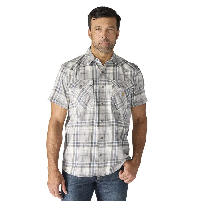 Carhartt Men's Montana Bozeman Relaxed Short Sleeve Plaid Shirt 1