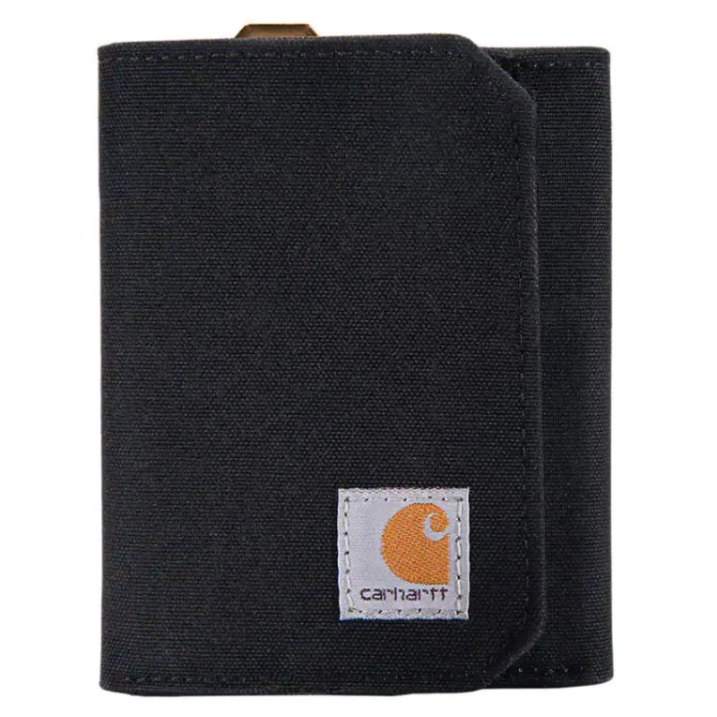Carhartt Men's Nylon Duck Rfid Logo Trifold Wallet 1