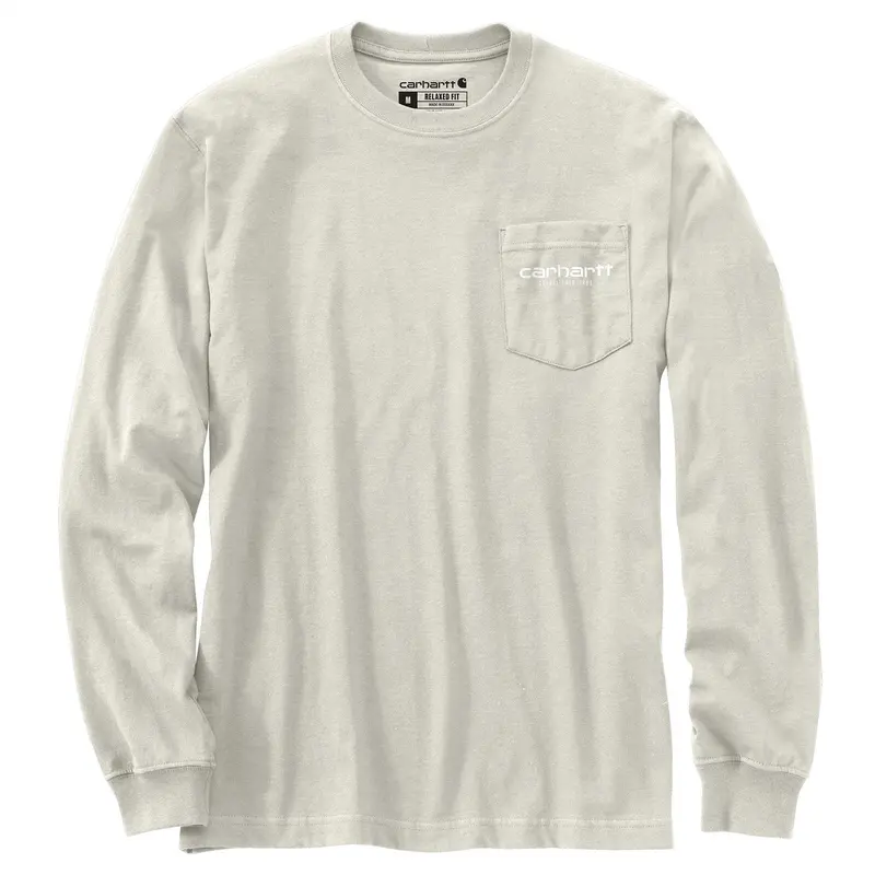 Carhartt Men's Relaxed Fit Heavyweight Pocket "C" Graphic Long Sleeve T-Shirt 4