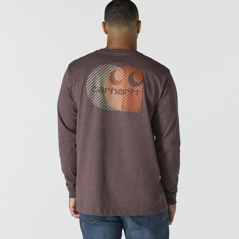 Carhartt Men's Relaxed Fit Heavyweight Pocket Long Sleeve Graphic T-Shirt 2