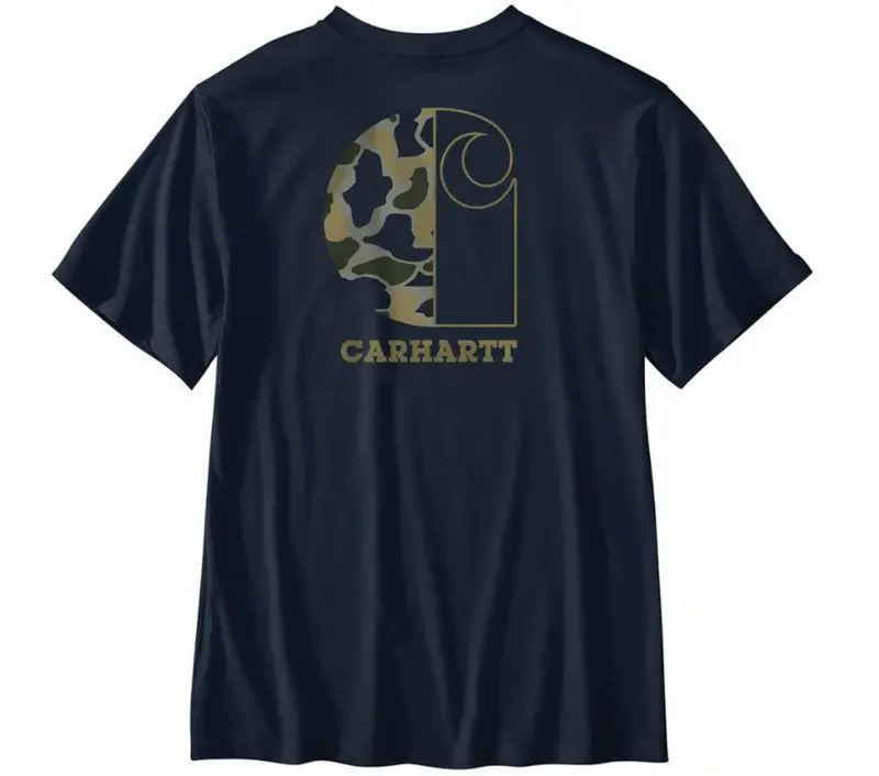 Carhartt Men's Relaxed Fit Short Sleeve Pocket Script Graphic Tee 2